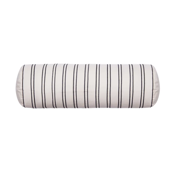 Ferm Living - Twill bolster, 60 cm, off-white / black