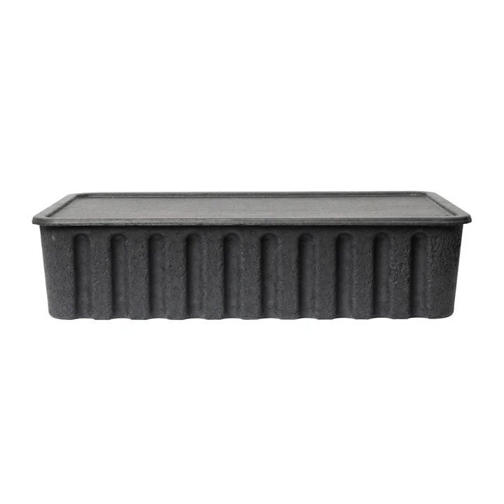 Ferm Living - Paper Pulp Storage box, XL, charcoal (set of 2)