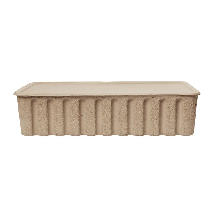 Ferm Living - Paper Pulp Storage box, XL, brown (set of 2)