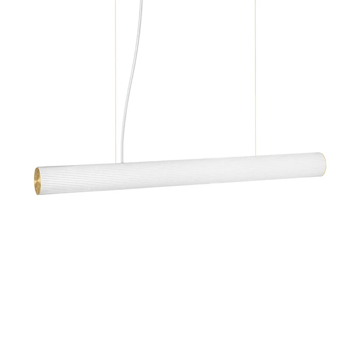 Ferm Living - Vuelta II LED pendant light, 100 cm, white / brass
