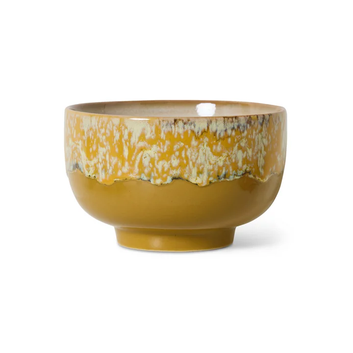 HKliving - 70's Pasta bowl, Ø 13.5 cm, sunbeam