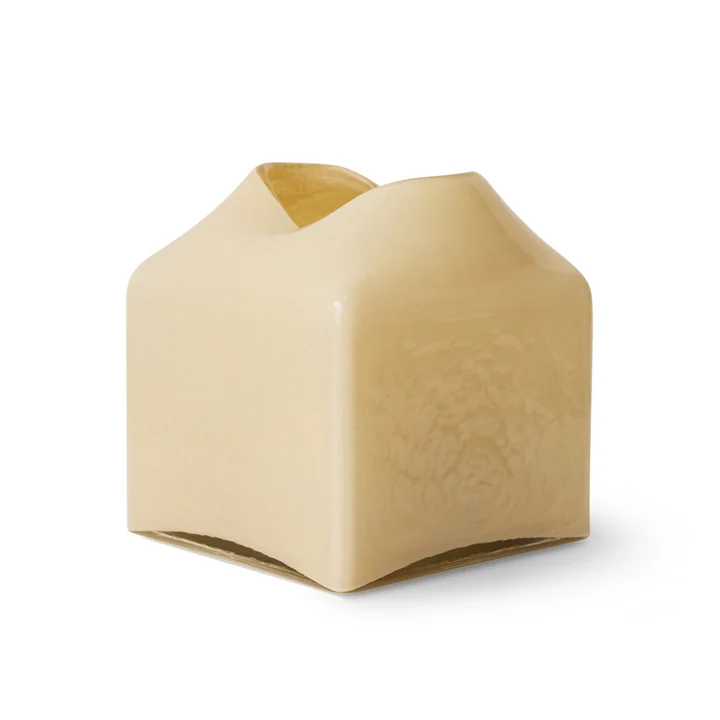HKliving - Forma Glass vase, cream