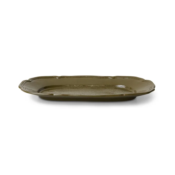 HKliving - New Classics Serving tray, 35 x 21 cm, olive