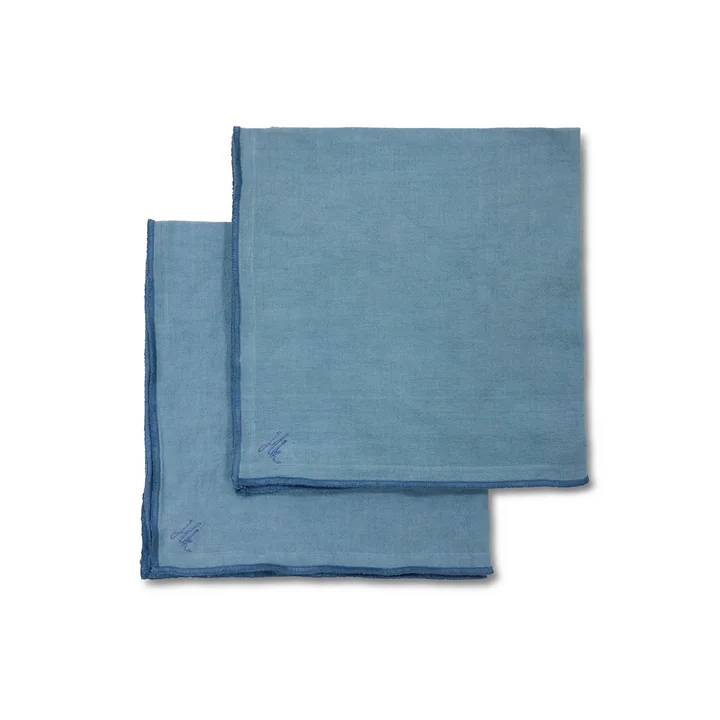 HKliving - Ease Napkins, 50 x 50 cm, mist blue (set of 2)