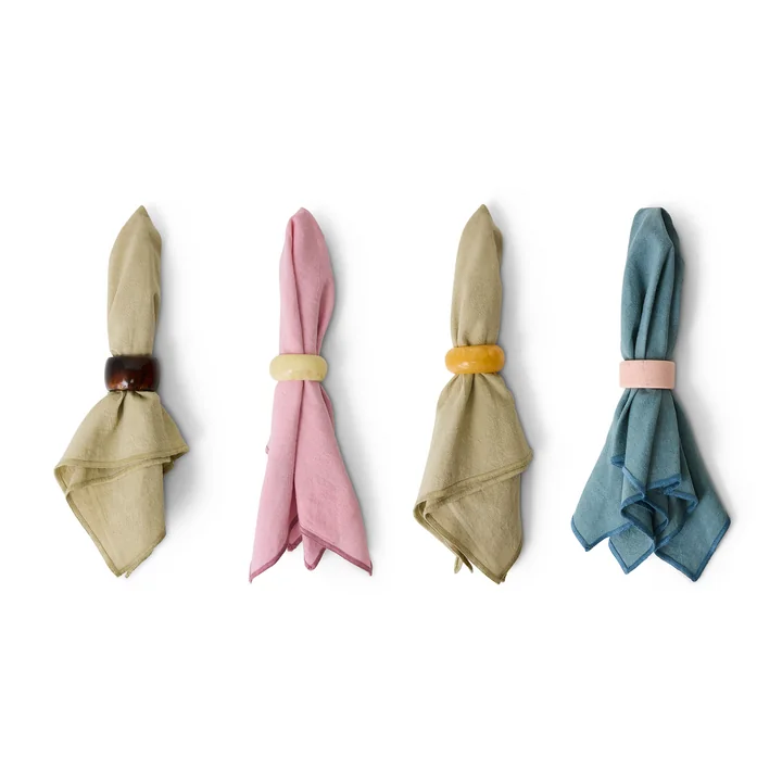 HKliving - Napkin rings, sunrise (set of 4)