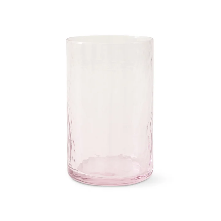 HKliving - Tube Drinking glass, H 12 cm / 400 ml, blush