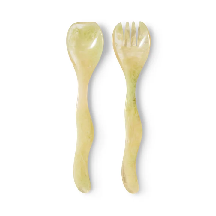HKliving - Salad cutlery set, mist green (2 pcs.)