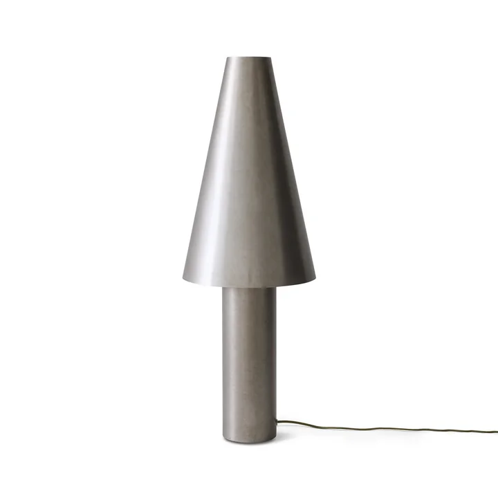 HKliving - Metal Cone Table lamp, silver-grey