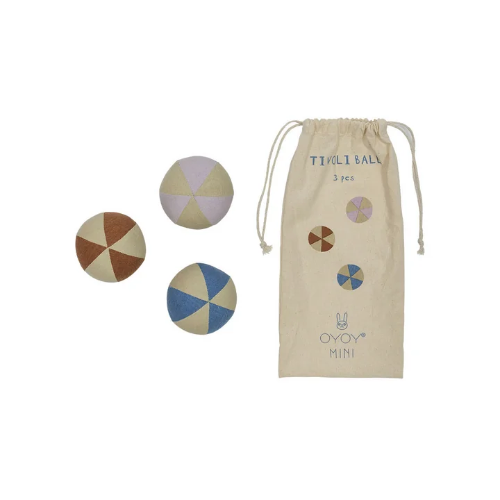 OYOY Mini - Tivoli balls, Ø 7.5 cm, multi (set of 3)