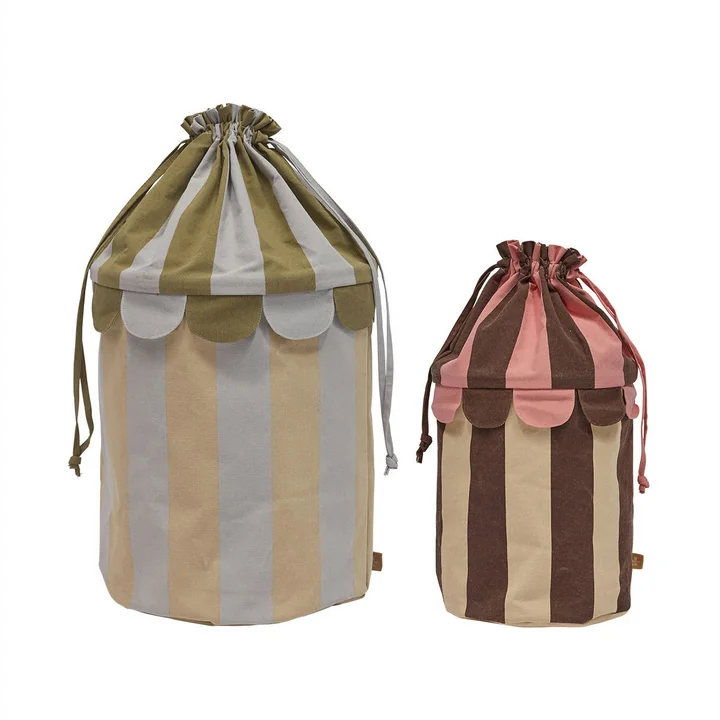 OYOY Mini - Saga storage basket, rose / purple (set of 2)