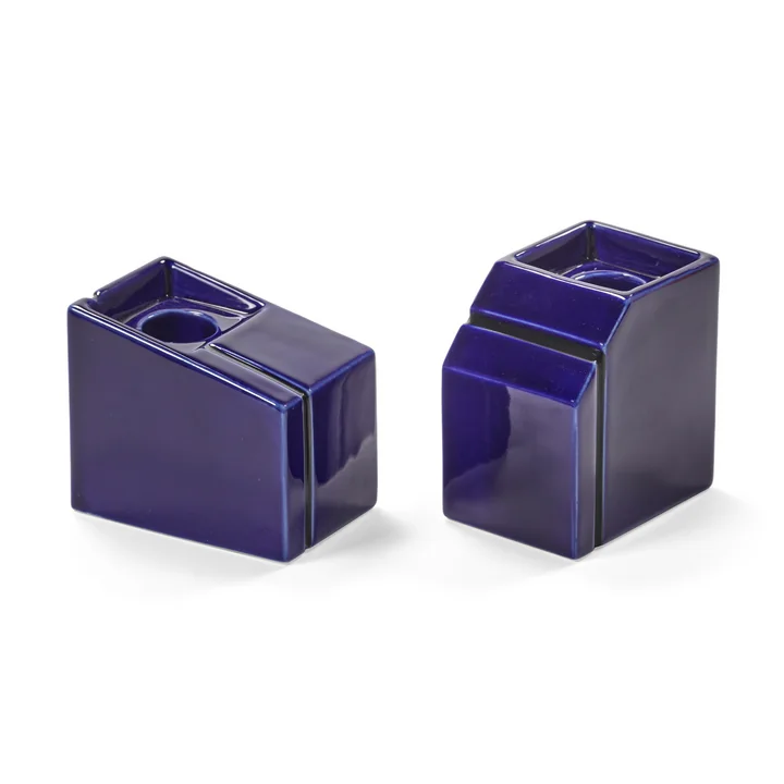 Serax - Silos Candle holder, blue (set of 2)