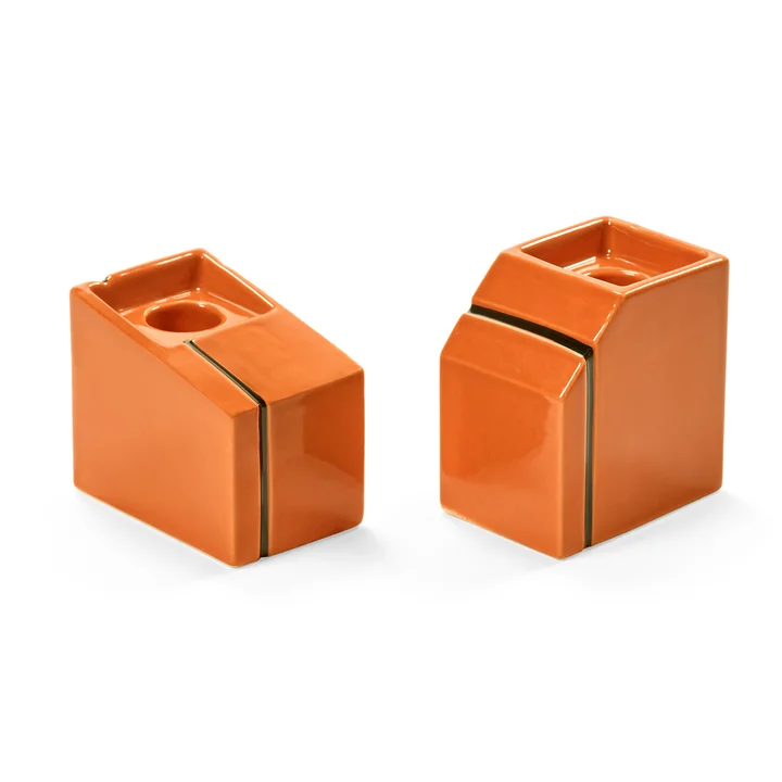 Serax - Silos Candle holder, orange (set of 2)