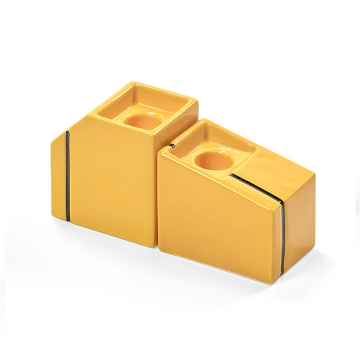 Serax - Silos Candle holder, yellow (set of 2)