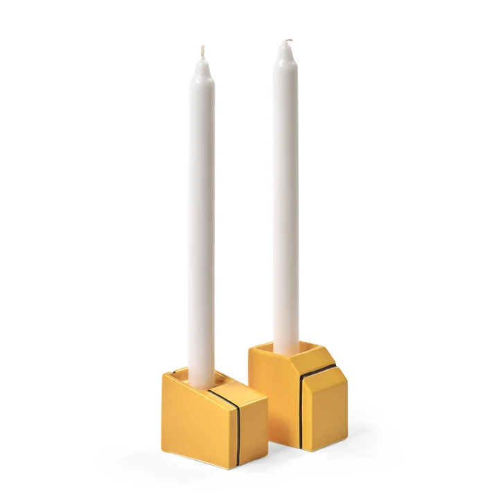 Serax - Silos Candle holder, yellow (set of 2)