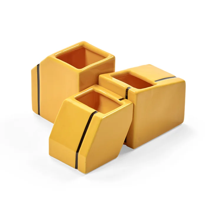 Serax - Silos vase, mini, yellow (set of 3)