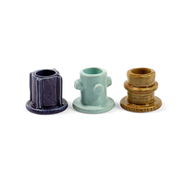 Serax - Molly candlestick 01, multicolored (set of 3)