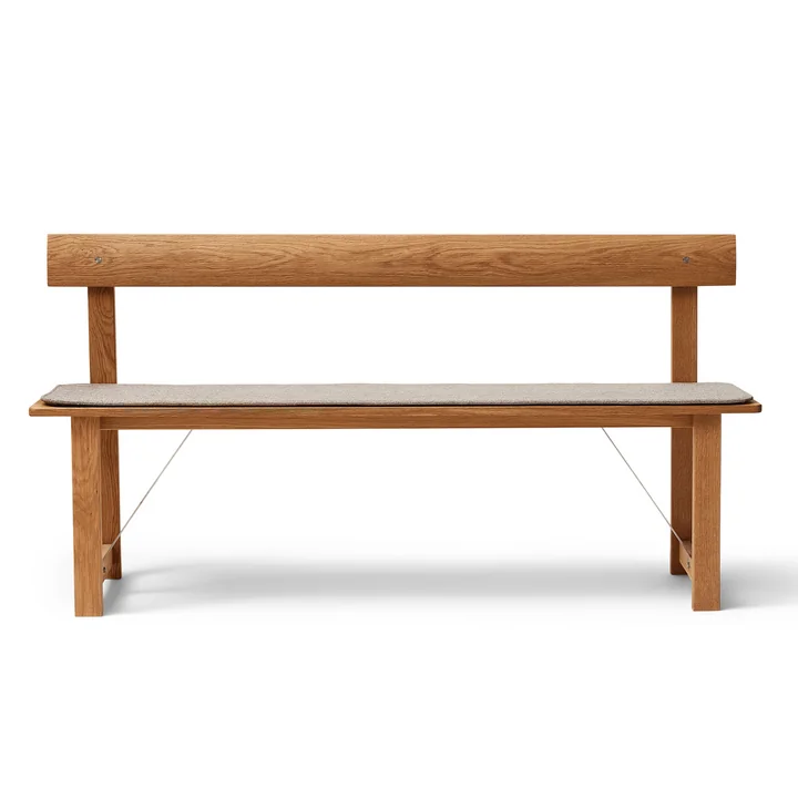 Form & Refine - Seat cushion for Position bench 155, gray (Kvadrat Hallingdal 65 0227)