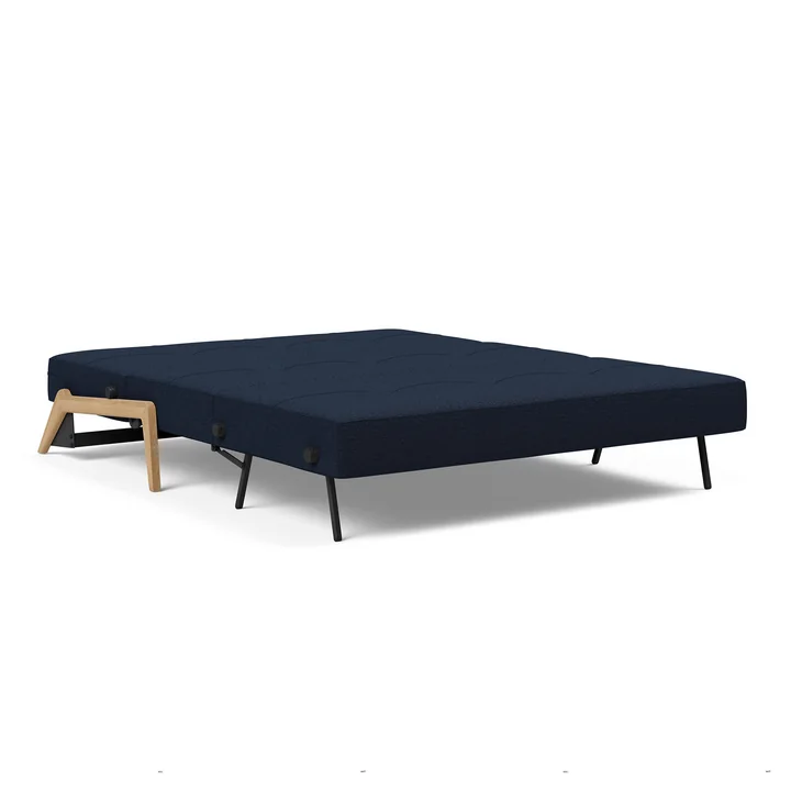 Innovation Living - Cubed 160 Sofa bed, 168 x 98 cm, oak / dark blue (528 Mixed Dance )