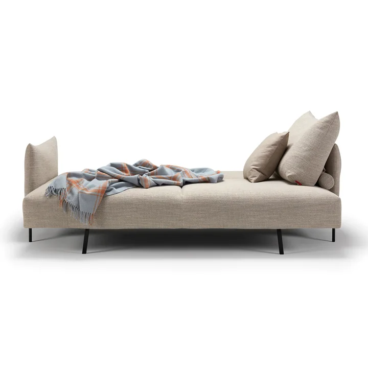 Innovation Living - Malloy sofa bed, 225 x 110 cm, natural (579 Kenya Gravel )