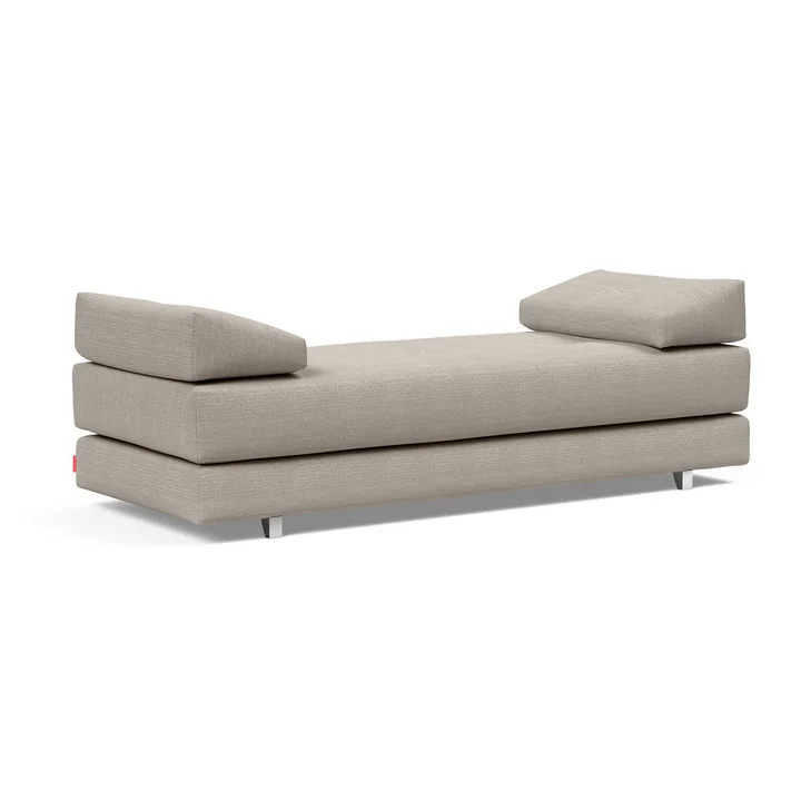 Innovation Living - Sigmund aluminum sofa bed, 200 x 84 cm, natural (579 Kenya Gravel )
