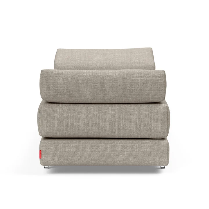 Innovation Living - Sigmund aluminum sofa bed, 200 x 84 cm, natural (579 Kenya Gravel )