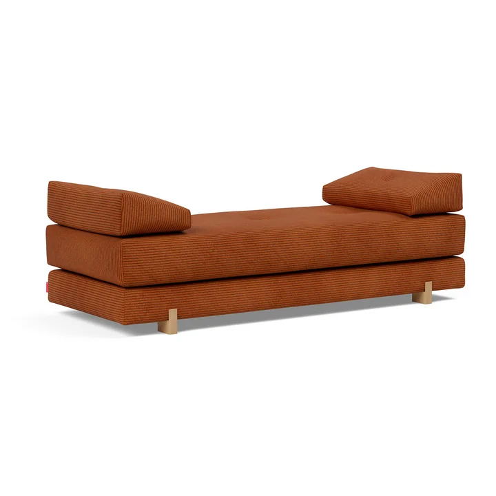 Innovation Living - Sigmund Drip Sofa bed, 200 x 84 cm, burnt orange (595 Corduroy )