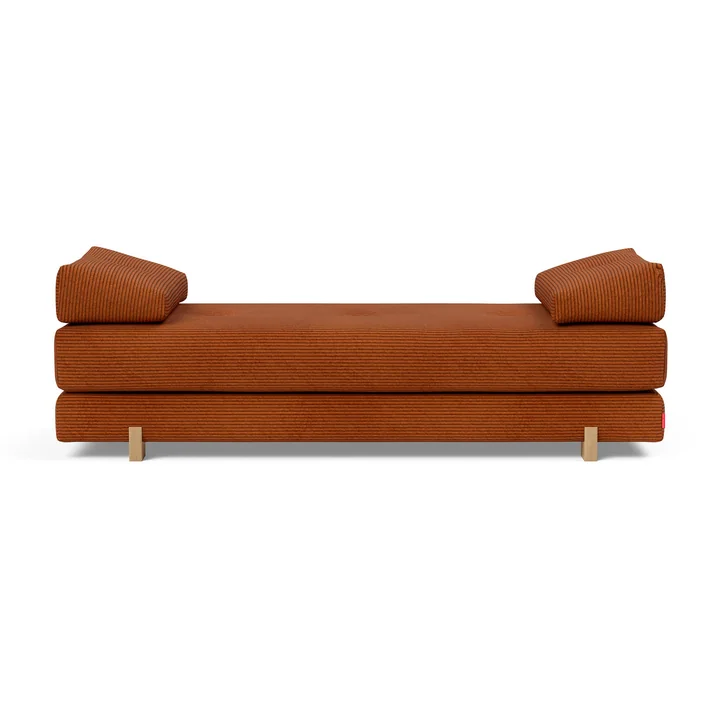 Innovation Living - Sigmund Drip Sofa bed, 200 x 84 cm, burnt orange (595 Corduroy )