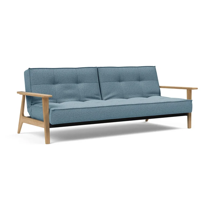 Innovation Living - Splitback Frej sofa bed, 232 x 90 cm, light blue (525 Mixed Dance )