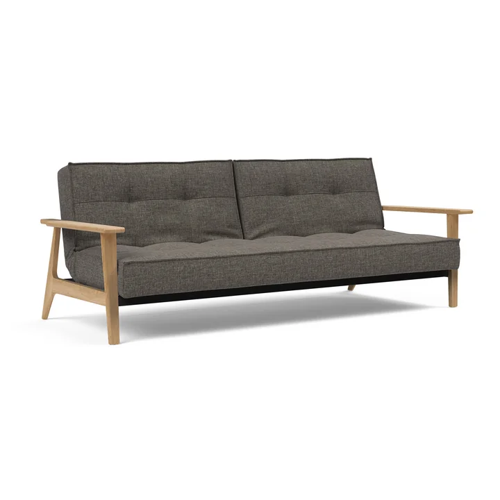 Innovation Living - Splitback Frej sofa bed, 234 x 90 cm, dark gray (216 Flashtex )