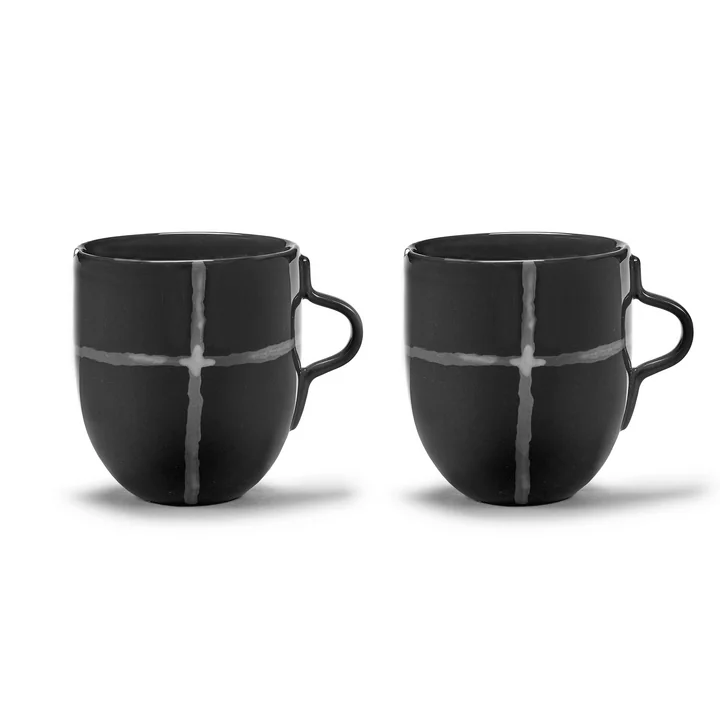 Zuma mug by Kelly Wearstler, Pacific / gray (set of 2) from Serax