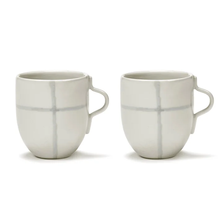 Zuma mug by Kelly Wearstler, Salt / white (set of 2) from Serax