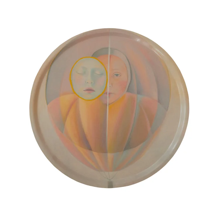 Paper Collective - Mask in Blue Tray, Ø 45 cm, multicolored