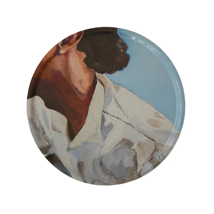 Paper Collective - The Man I Met Tray, Ø 45 cm, multicolored