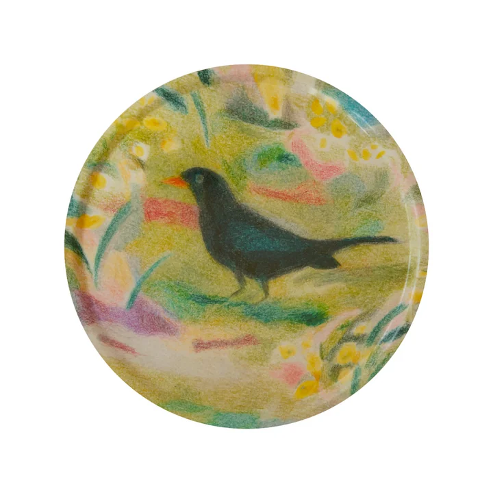 Paper Collective - Un Merle Tray, Ø 45 cm, multicolored