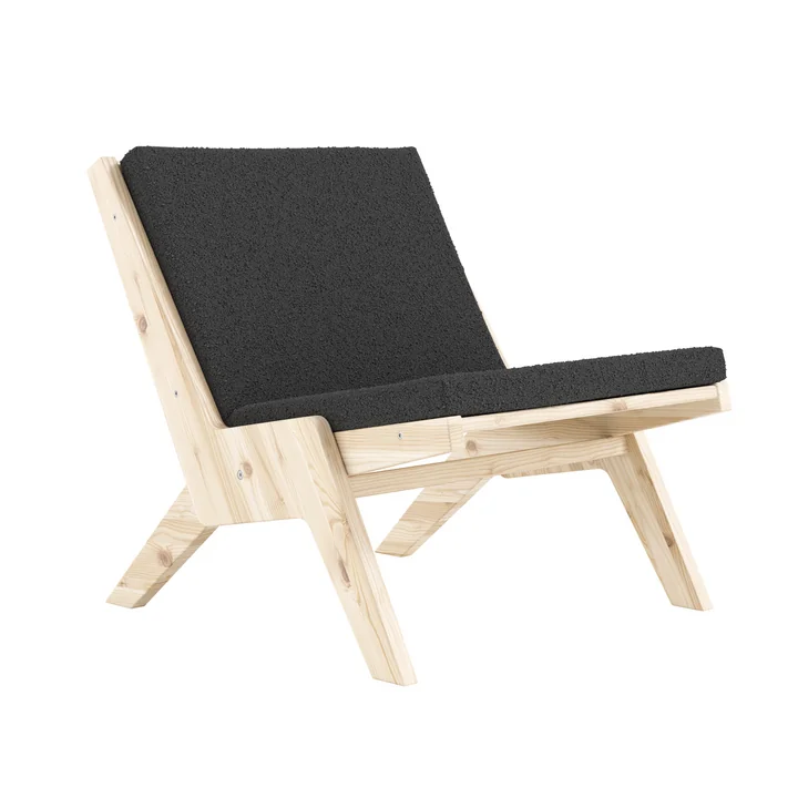 Karup Design - Sway Lounge Chair with seat cushion, natural pine / midnight grey