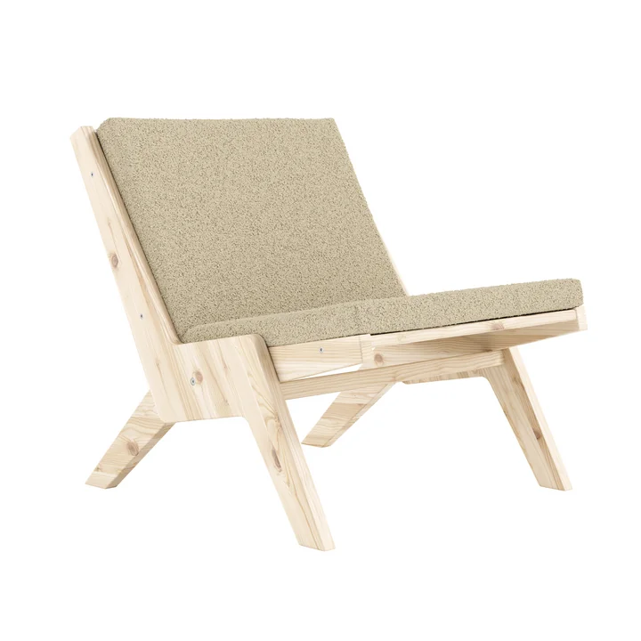 Karup Design - Sway Lounge Chair with seat cushion, natural pine / pebble beige