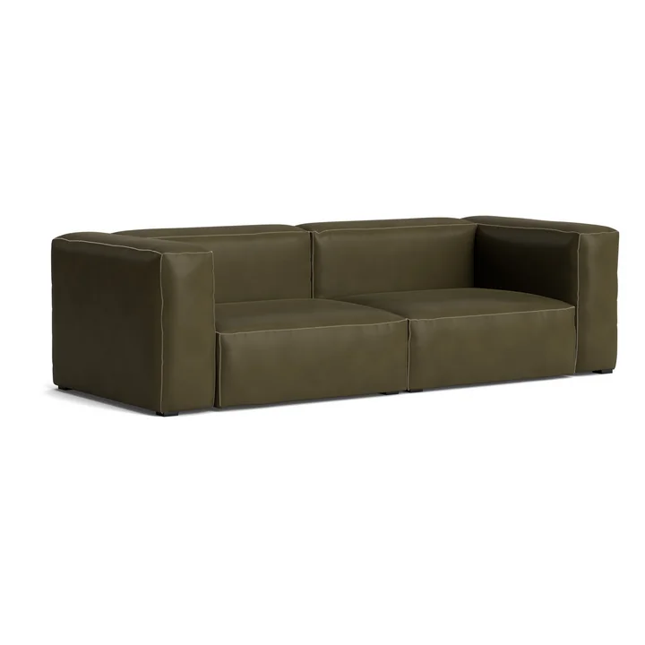 HAY - Mags Soft Sofa 2.5-seater, combination 1, forest (Sense) / seams: beige