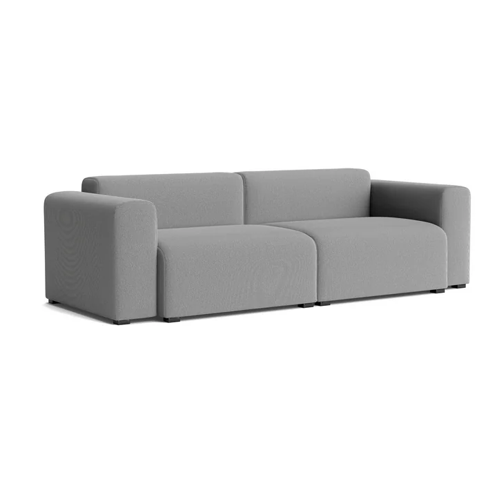 HAY - Mags Sofa 2.5-seater with low armrest, combination 1, gray ( Steelcut Trio 133)