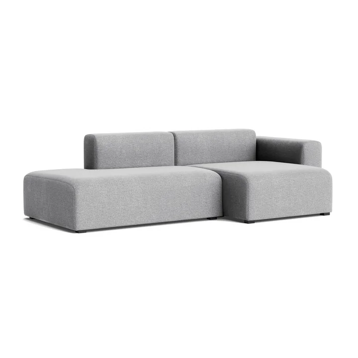 HAY - Mags Sofa 2.5 seater with low armrest right, combination 3, light gray ( Hallingdal 130)
