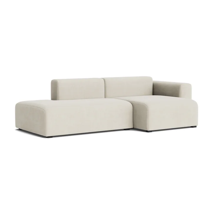 HAY - Mags Sofa 2.5 seater with low armrest right, combination 3, cream ( Linara 440)