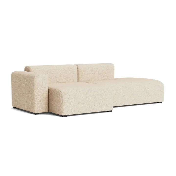 HAY - Mags Sofa 2.5 seater with low armrest left, combination 3, beige ( Bolgheri LGG60)