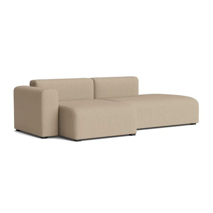 HAY - Mags Sofa 2.5 seater with low armrest left, combination 3, warm grey (Maglia)