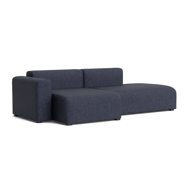 HAY - Mags Sofa 2.5 seater with low armrest left, combination 3, dark gray ( Overlap 03)