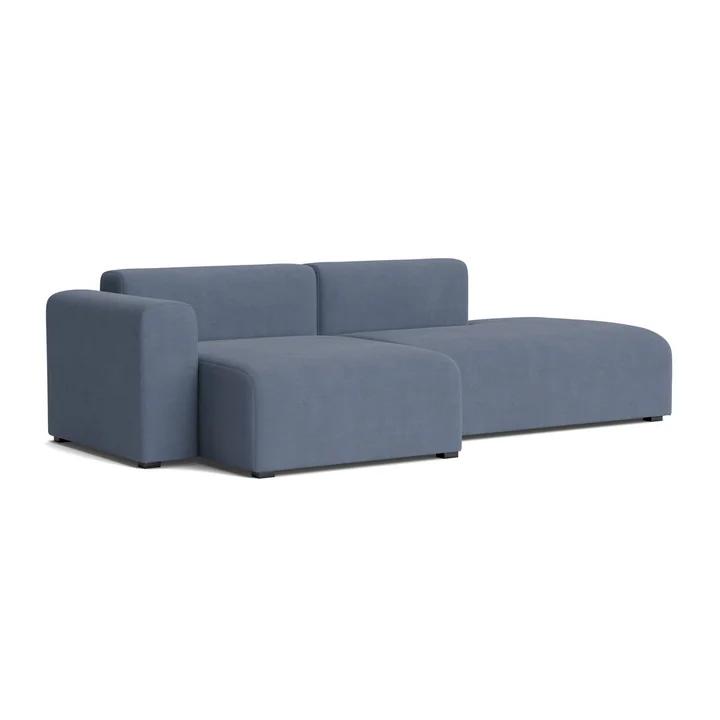 HAY - Mags Sofa 2.5 seater with low armrest left, combination 3, blue ( Linara 198)