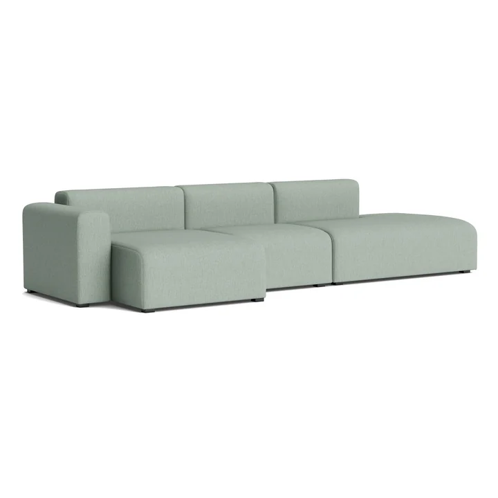 HAY - Mags Sofa 3 seater with low armrest left, combination 4, light green (Metaphor 023)