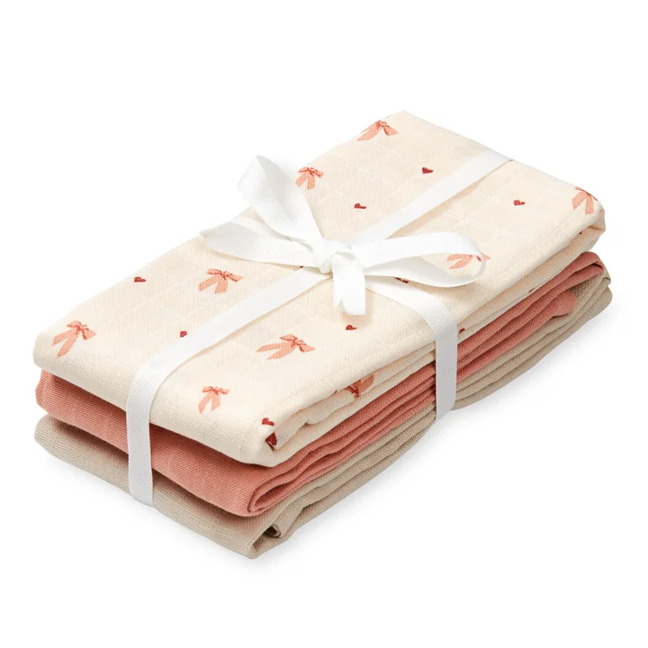 Cam Cam Copenhagen - Muslin cloths, bows (set of 3)