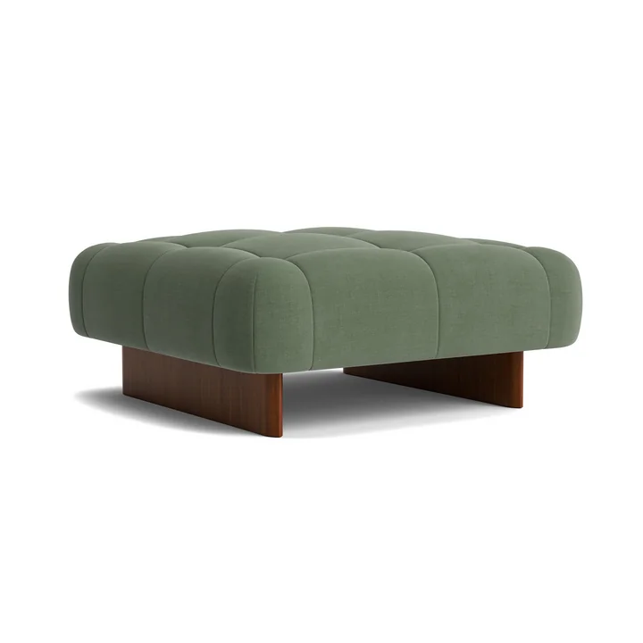 HAY - Quilton Lift Ottoman, walnut / green (Linara 100)