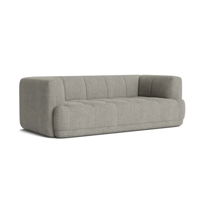 HAY - Quilton 2-seater sofa, gray (Yuma 1009)