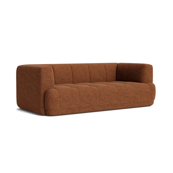 HAY - Quilton 2-seater sofa, red-brown (Loft 500)