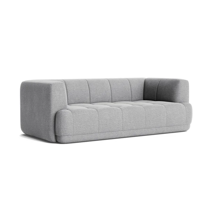 HAY - Quilton 2-seater sofa, light gray (Hallingdal 130)